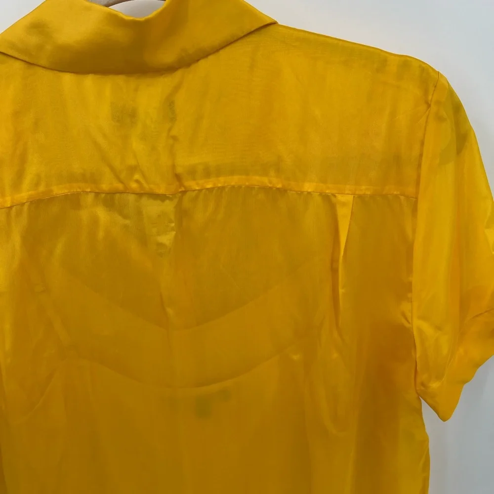 J. Crew Gamine button down sheer blouse